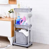 

2019 High quality multi-functional household plastic storage baskets laundry hamper