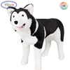 D941 Large Soft Plush Realistic Stuffed Animal Husky Dog Toy Black White Animal Plush Big Big Wolf Toys
