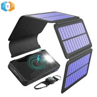 

2019 JD-T16DS Qi Fast Charge Wireless 5000mAh, 16000mAh Foldable Solar Power Bank, 16000mAh Detachable Solar Panel Battery Pack