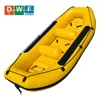 4 Persons Inflatable Whitewater Rafting Boat with Aluminum Oars and High Output Air Pump