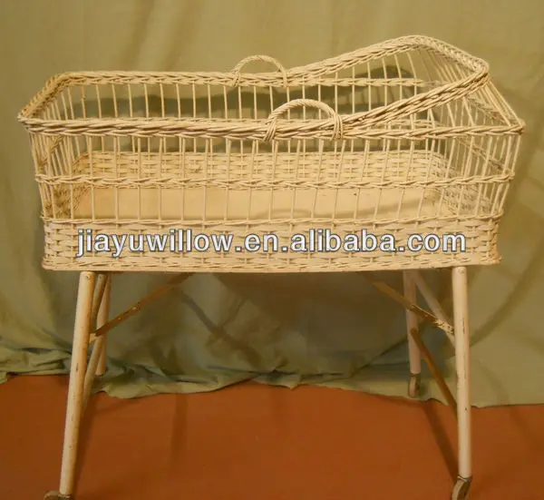 wicker basket crib bedding