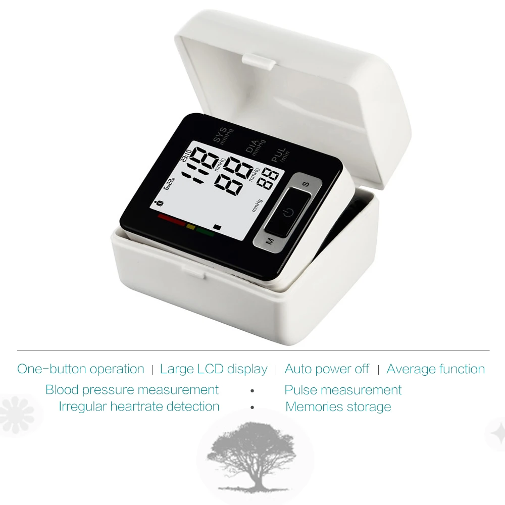 
Wholesale FDA Approved Portable Wrist Type Digital Automatic Blood Pressure Monitor 