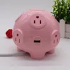 US Standard Electrical Multifunctional Cute Pig Design Pattern Universal Smart Plug Socket With 8 Outlets & 4 USB Ports