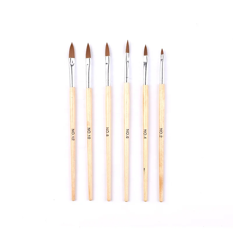 

Used For Polish Polish Nail Art Brush Nylon Hair Wooden Handle Nail Supplies Nail Brush Set