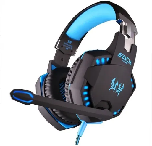 

High quality EACH G2100 Gaming Headphone Vibration Function Headset with Mic Stereo Bass Earphone LED Light for PC Laptop, Yellow camouflage/gray camouflage/black blue
