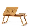 wholesale fashion cheap bamboo portable folding computer table
