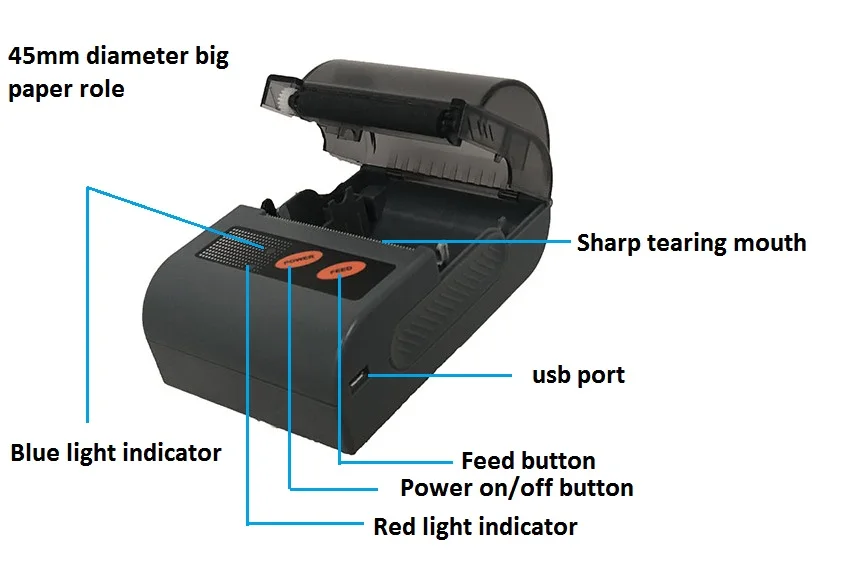 2 inch Portable Mobile Thermal Bluetooth Printer For Android and IOS  Free SDK provided