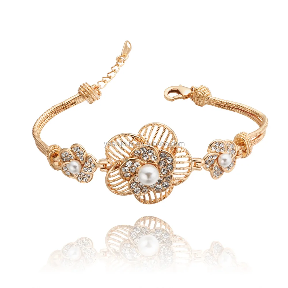 

22 carat gold charm pendant crystal bracelet statement jewellery