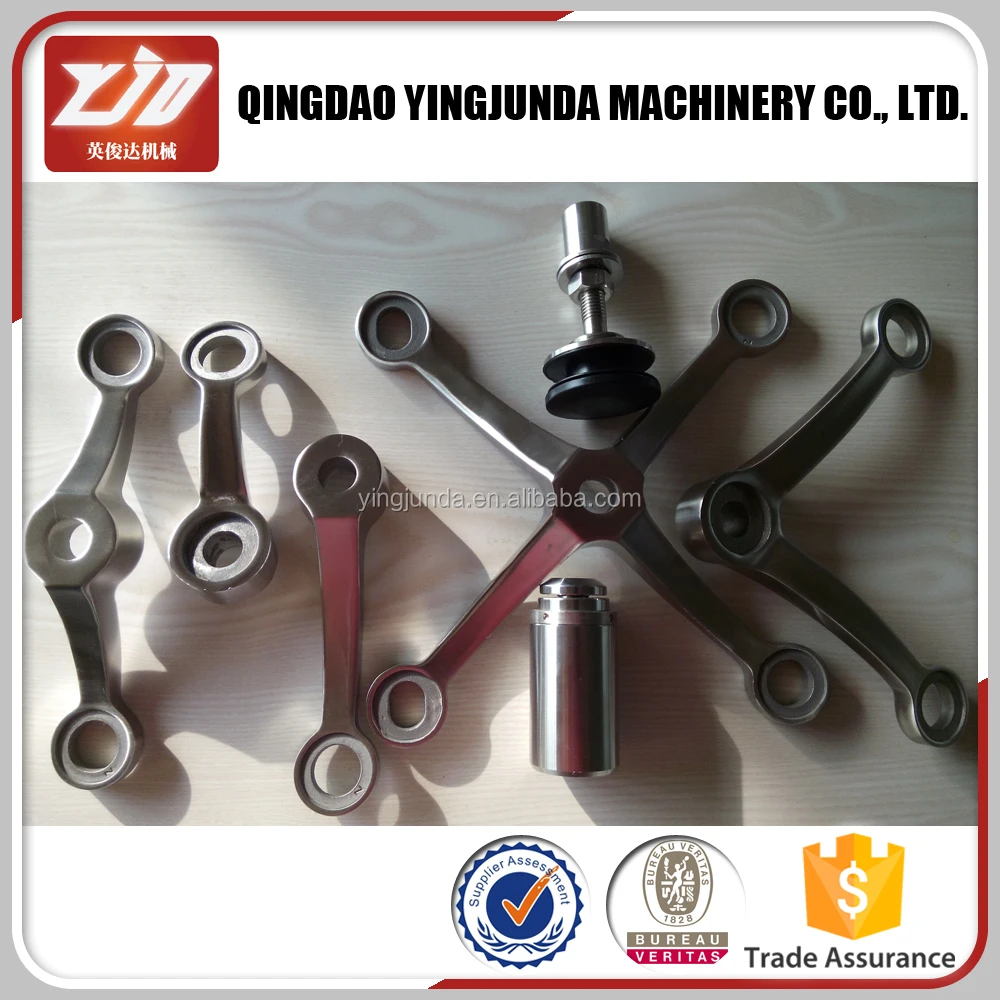 
Low MOQ heavy duty glass spider 4 arms fitting 