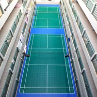 

Outdoor Sports rubber floor mat Interlocking Tiles badminton court mat