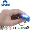 Bule house 3 LED Solar torch key chain/Mini LED Flashlight KeyChain with solar panel