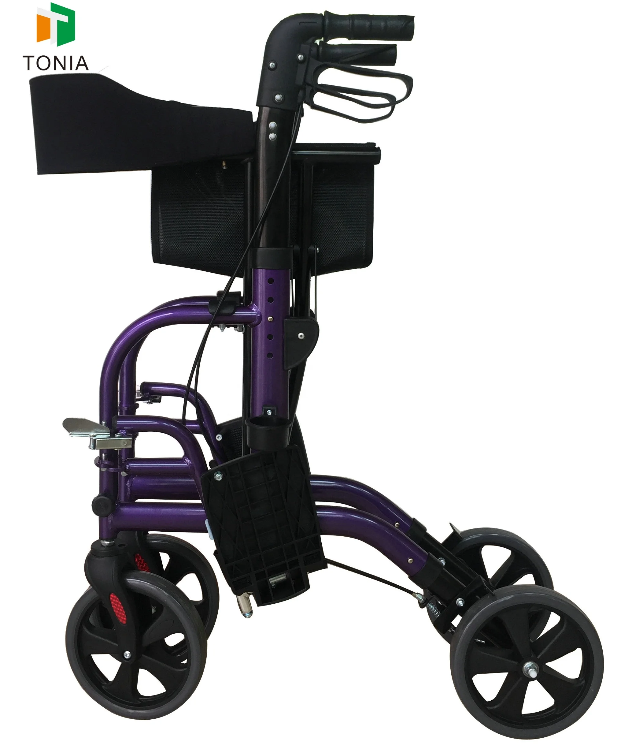 Tonia Europe Rollator Mobility With Wheels And Footrest Health Care