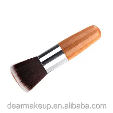 

Wholesale Large Single Flat Top Foundation Powder Bronzer Brush For Makeup Natural Color Bamboo