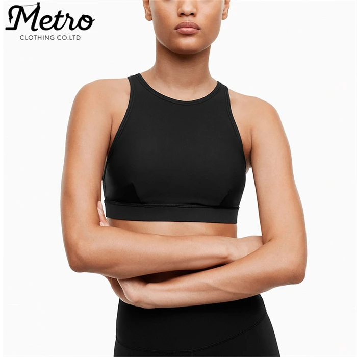 high neck sports crop top