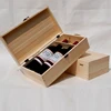 Eco-friendly factory price wooden double sticks wine box portable gift packing wood wine Box