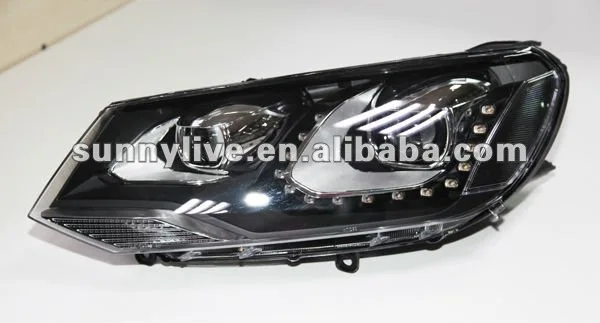 For Vw Touareg Led Head Light With Bi Xenon Projector Lens 2011-2013 ...