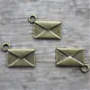 Envelope Charms Antique Bronze Vintage Brass Letters mini Love envelopes pendants 16x12mm