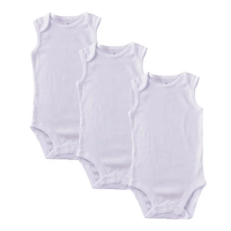 Unisex Baby 5pack Shortsleeve Plain White Romper Bodysuit Buy White