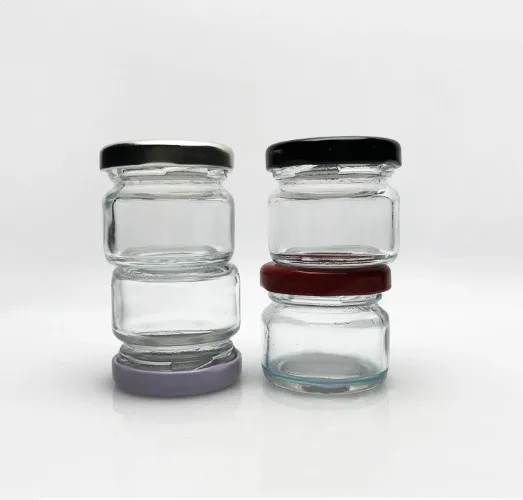 50Ml Food Grade Round Clear Honey/ Caviar Crystal Glass Jar With Lid