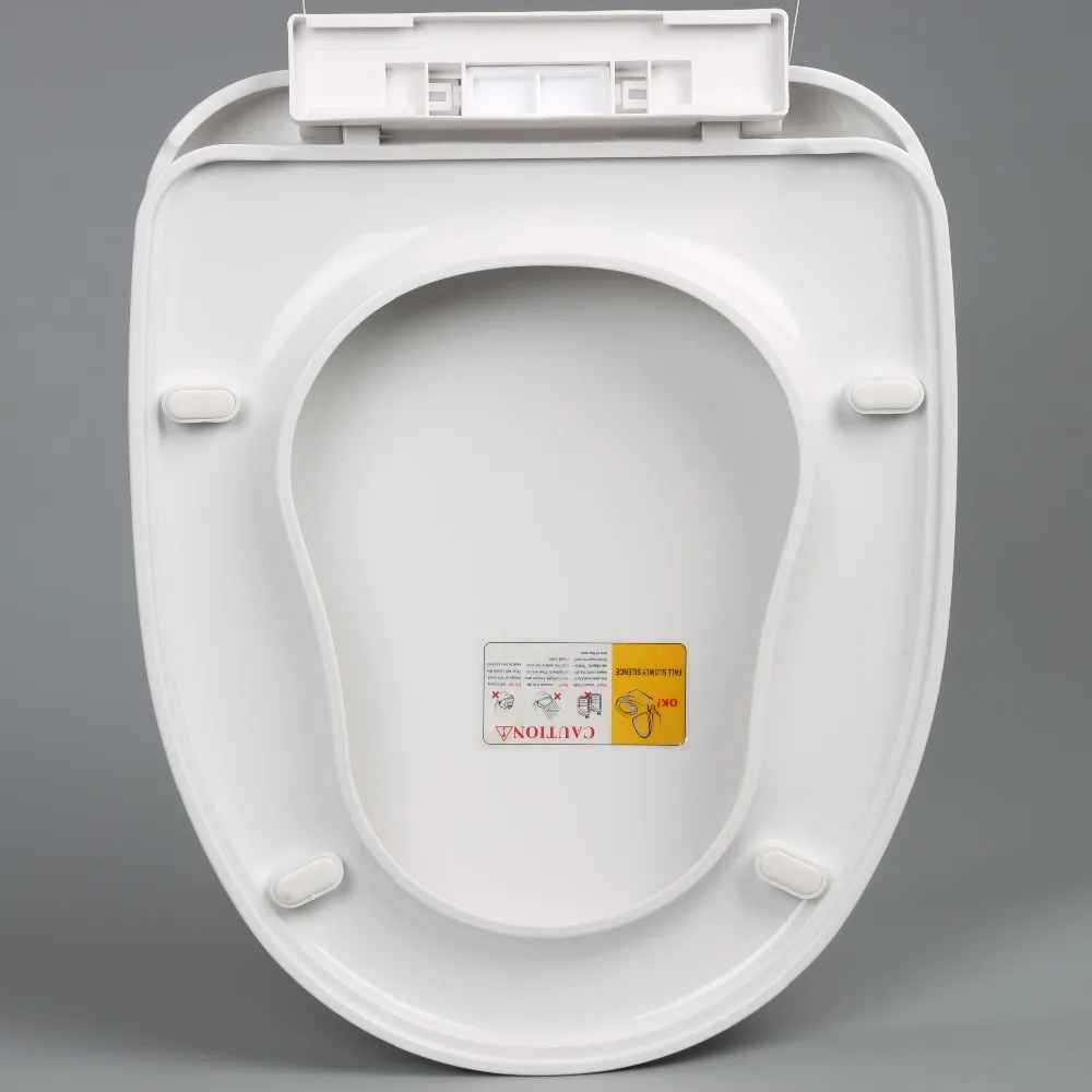 Hot Sale D Shape Easy Install Top Fix Toilet Seat Cover With Soft Close