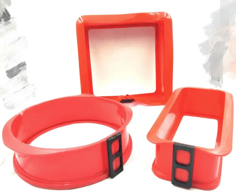 

square silicone cake mould with glass base springform pan