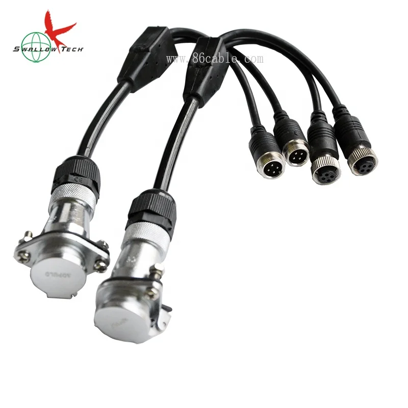 Heavy Duty Vehicle 5 Pin Trailer Plug Cable Trailer Camera Video Cable