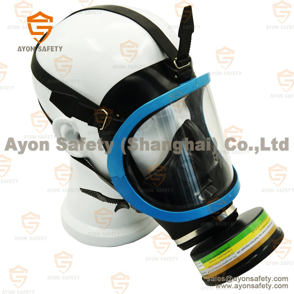 Military Rubber Full Face Gas Mask With Rd40 Connector Full Head Gas