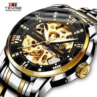 

Top Luxury Brand Men Automatic Mechanical Watch TEVISE Mens Stainless steel Calendar Watches Relogio Masculino