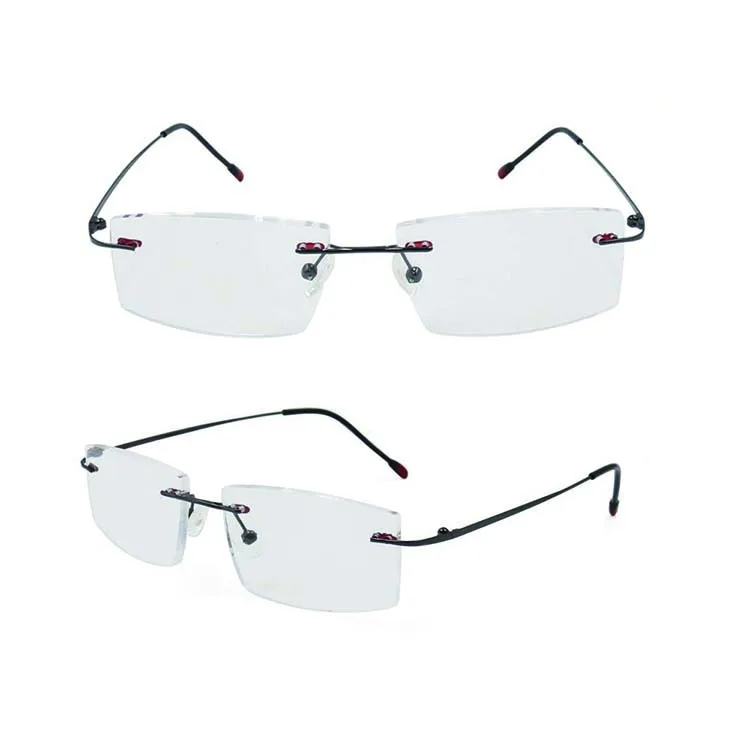 EUGENIA High quality brand new cheap rimless slim frame custom logo reading glasses