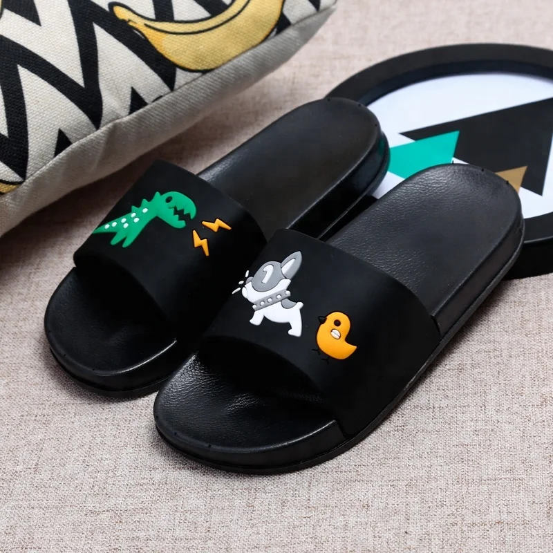 
Cartoon Boys And Girls Shoes PVC Upper with PCU Sole Kids Hote Home Sliders Slippers 