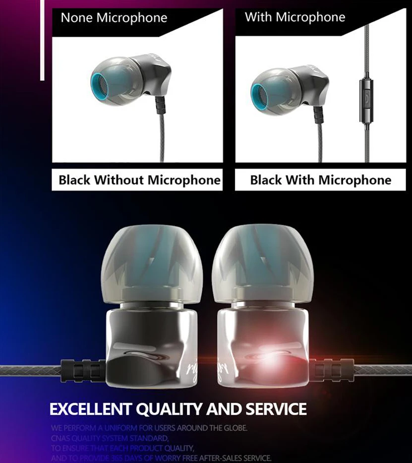 Noise Isolating Heavy Bass Wired Earphone fone de ouvido