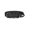 Dog Collar Adjustable Genuine Leather Dog Collar with Heavy Duty Black Nickel Buckle and D-ring for Pet Training Travelling Use