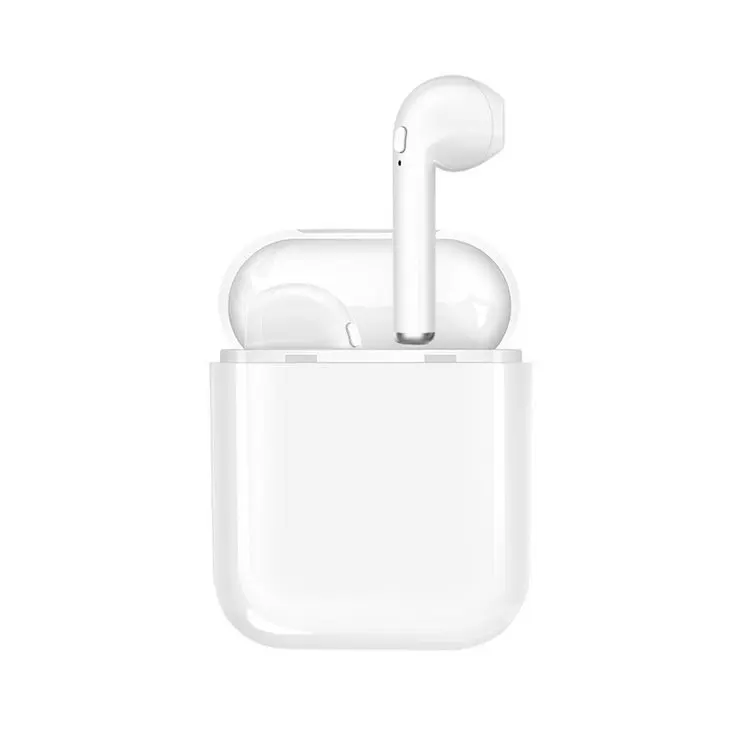 

Twins double side i9 wireless earbuds headphone in ear with charge case, White