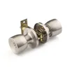 Satin Nickel Tubular round knob cylinder door latch key alike interior security lock