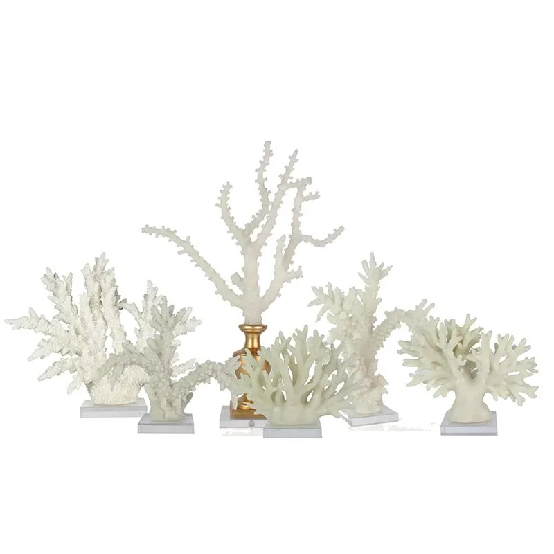 Wholesale Aquarium Artificial Resin Coral Reef Decor Acrylic Base Coastal Collections For Home Decoration factory