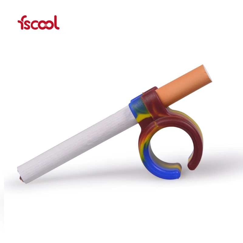 

New Design Cheap Price Custom Silicone Cigarette Ring With Holder, Any pantone color