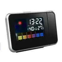 

Desktop Office Clock Color Changing Weather Station LED Projection Digital Clock