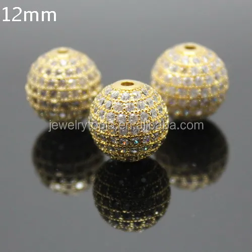 

Pave CZ Crystal Beads Disco Balls