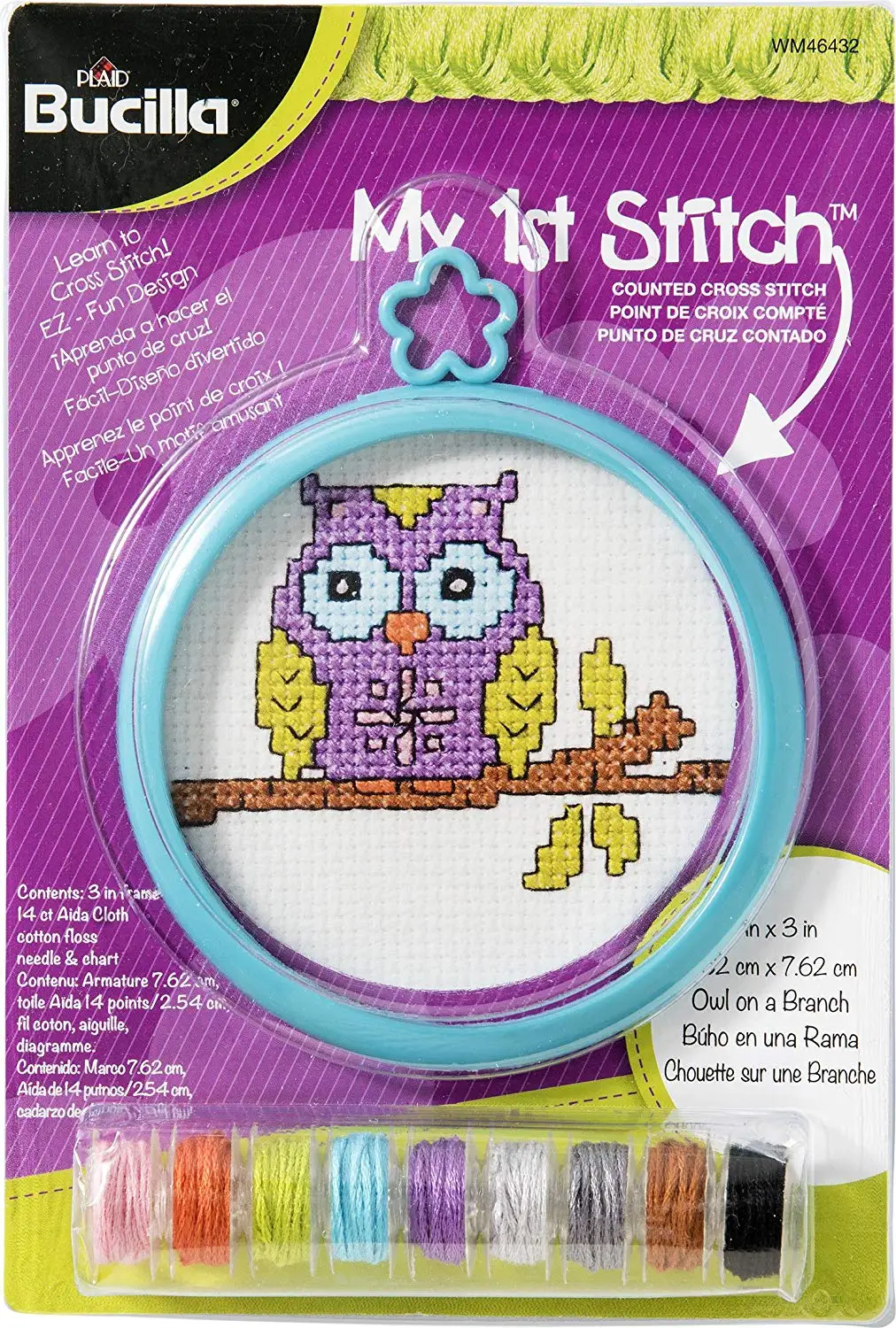 Owl Growth Chart Cross Stitch