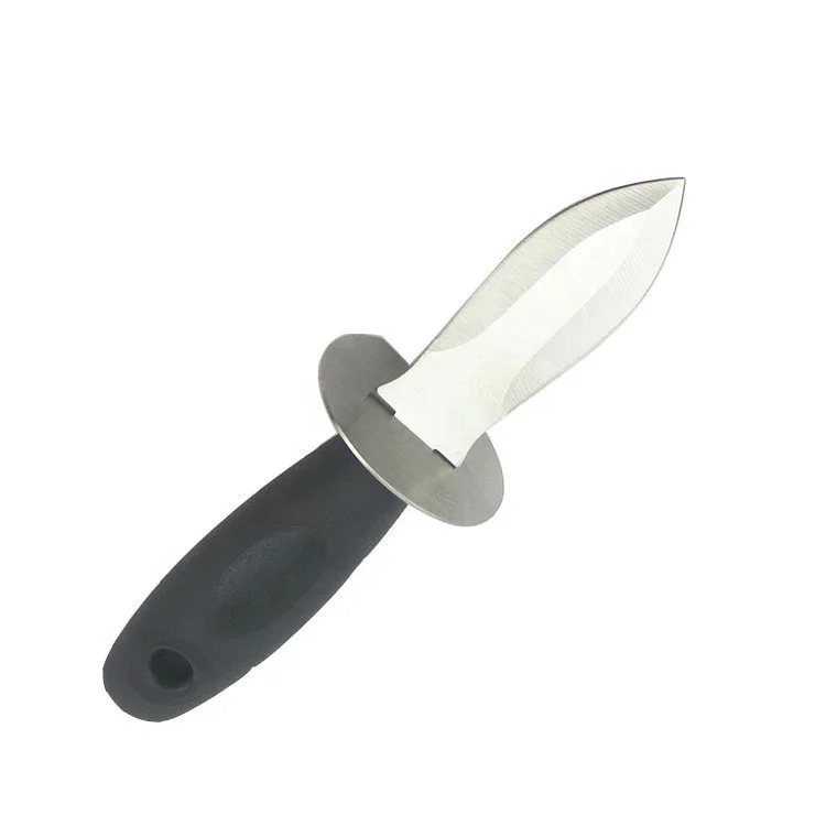 
stainless steel seafood oyster shucking opener knife plastic handle 