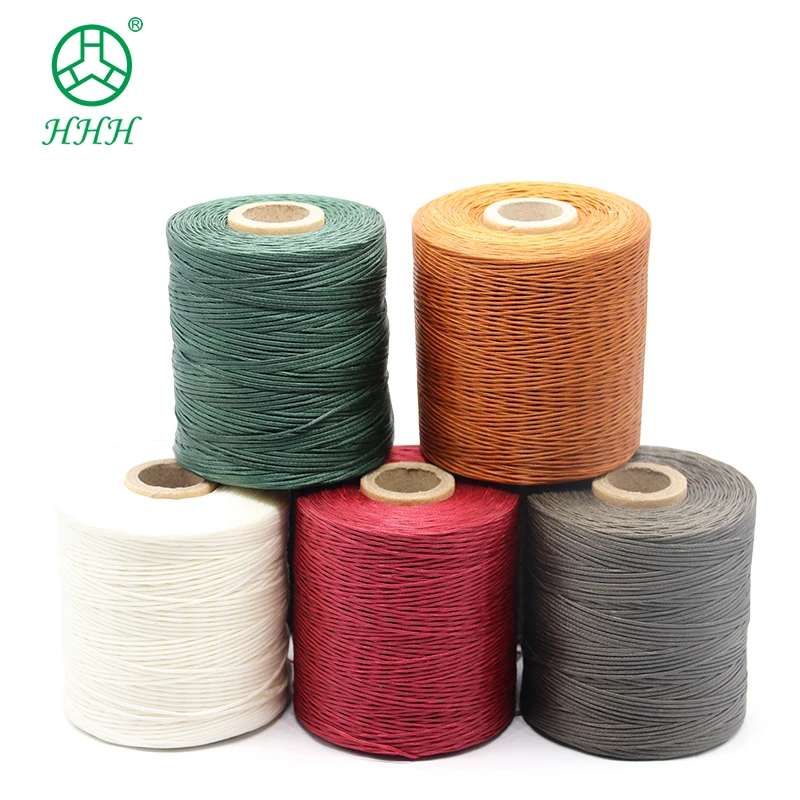 

Waxed polyester Nylon Thread for Sewing Leather with various color, Dyed