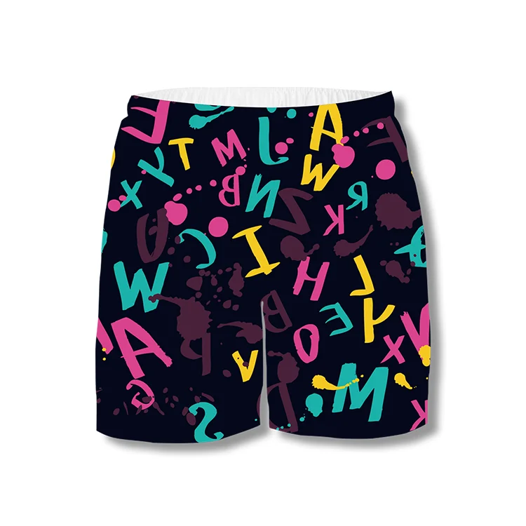 

custom summer all over print sports shorts casual beach short womens