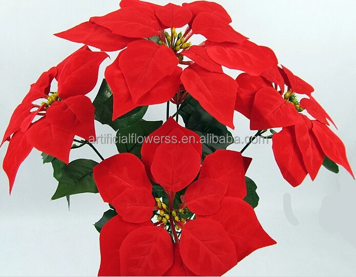 Artificial Silk Poinsettias Flower 5 Heads Buy Cheap Poinsettias