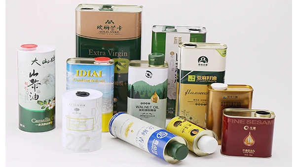 Empty tin can olive oil