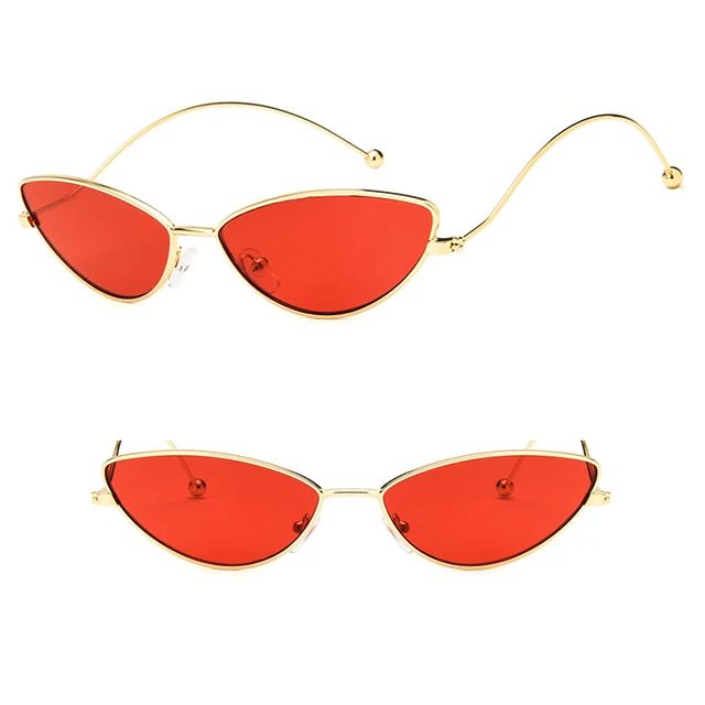 

DLL186 Brand Designer Colorful Fashion Small Oval Metal Sunglasses