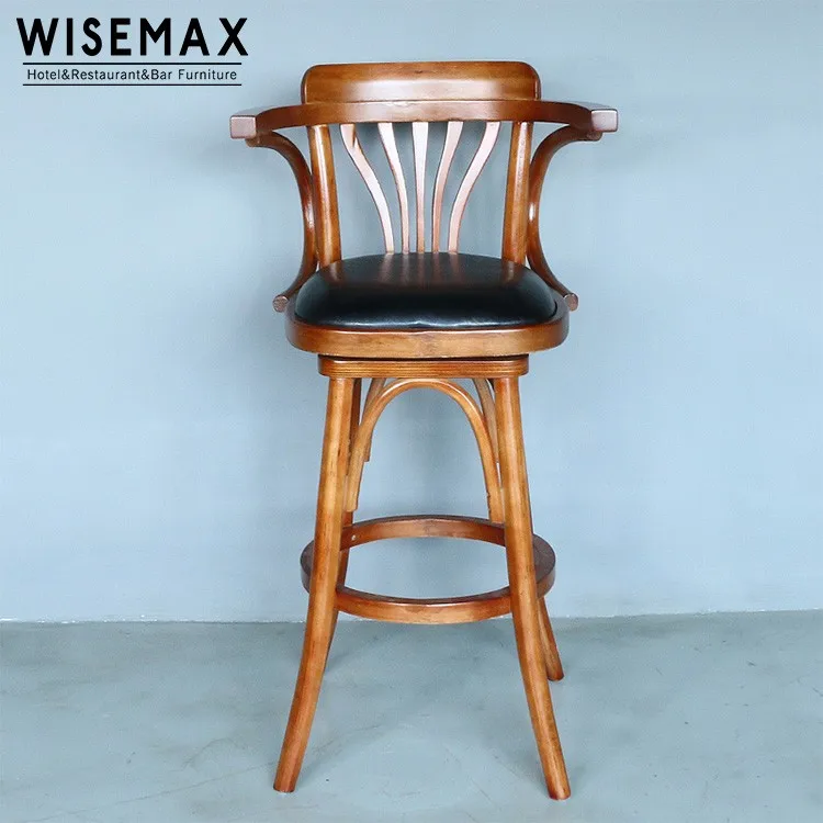 Antique European Style High Club Furniture Comfortable Backrest Wooden