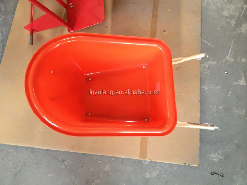 WB0201 Plastic tray wheel barrow toy for children kid's wheelbarrow small barrow palstic tray woddk handle