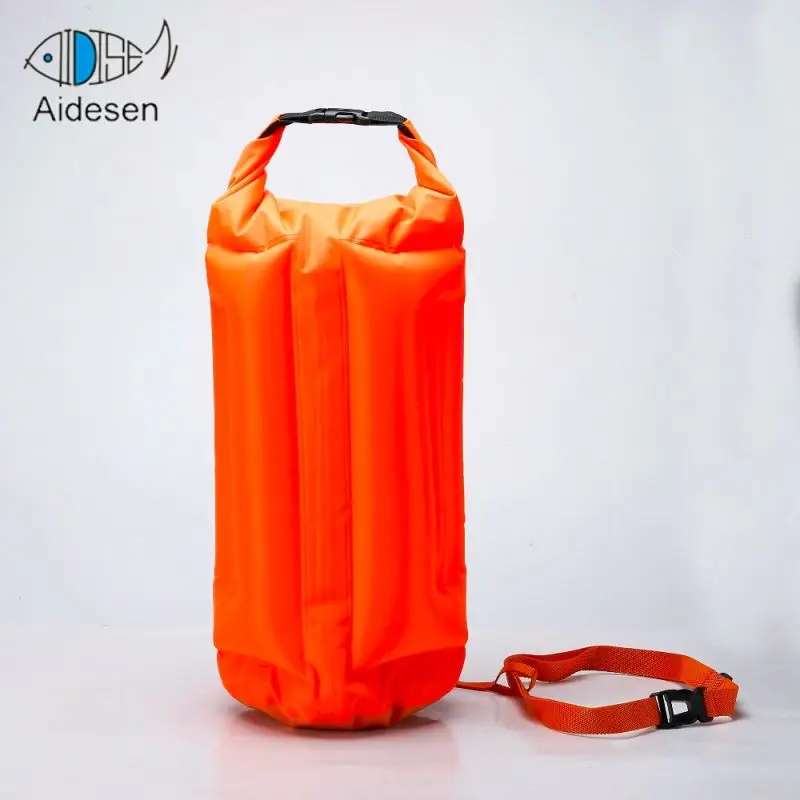 

ECO SWIM DRY BAG BIG CAPACITY , BAG FLOATING FOR SWIMMING OPEN WATER, Yellow orange pink