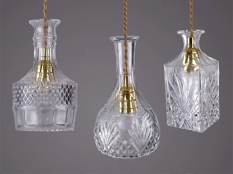 Wodka flasche licht hängen wein lampenglas pendnat lampe kristall ...