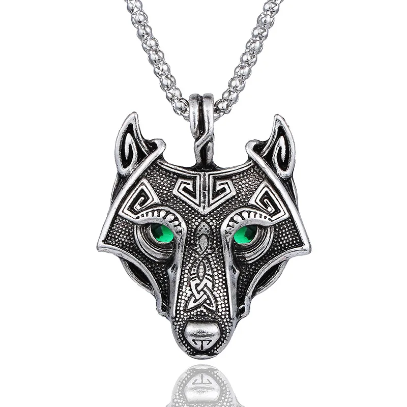 Celtic Wolf's Head Necklace Nordic Amulet Pendant Pendant Jewelry 